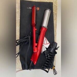Red InStyler Rotating Curling Iron Hair Styler